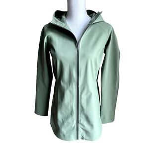 Lululemon Glyde Along Softshell Jacket Fleece Lined Green Twill